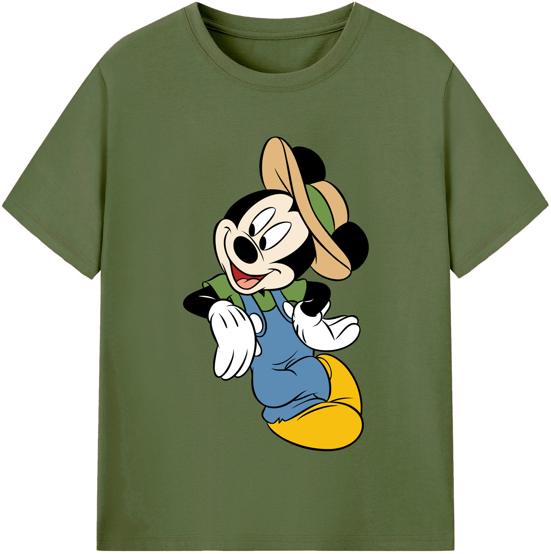 （画像用） ミッキーマウス Mickey Mouse 綿100％半袖Tシャツ（フロントプリント）